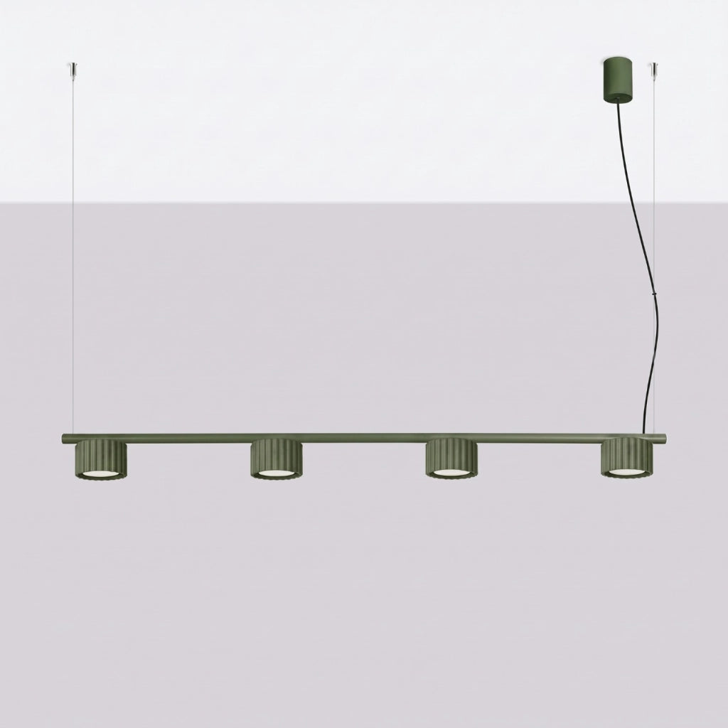Lampadario AURA 4 verde oliva Gx53