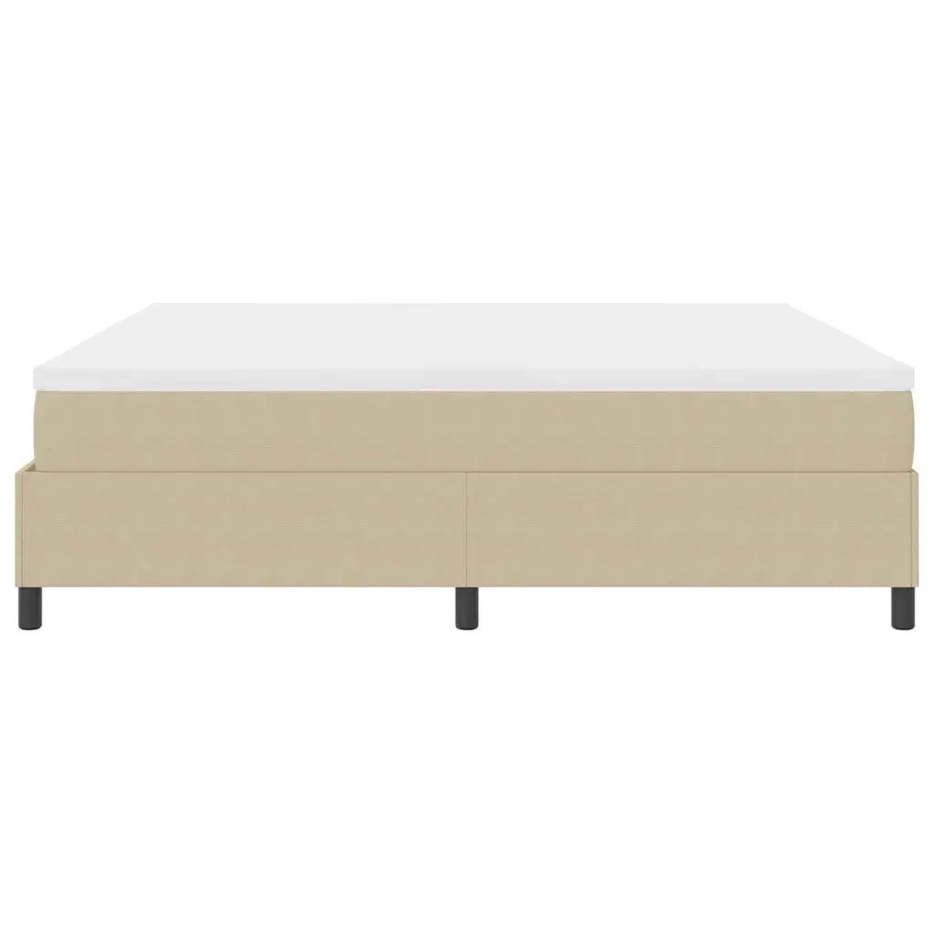 Letto a molle Grigio chiaro e bianco 200 x 200 cm 3337486