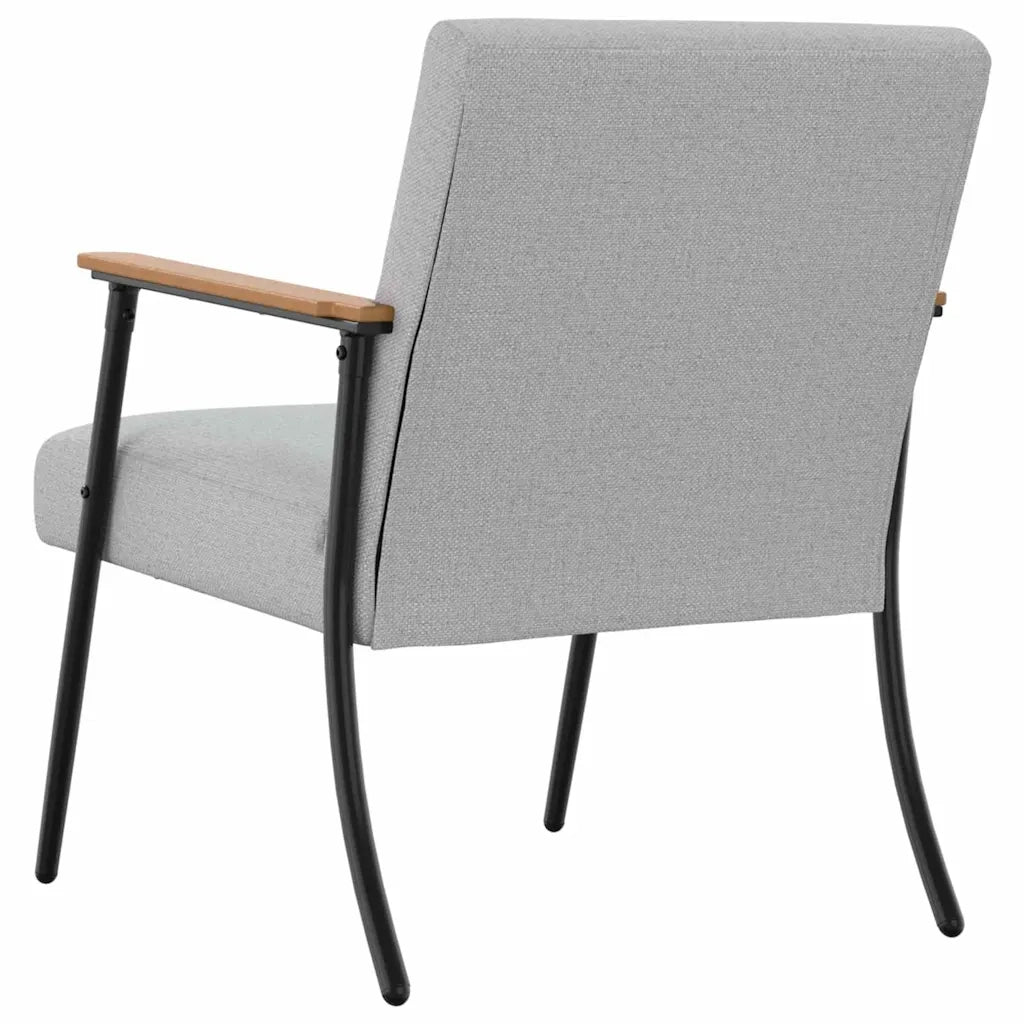 Poltrona-Divano Sedia-Poltroncina Grigio Nuvola Tessuto 242809