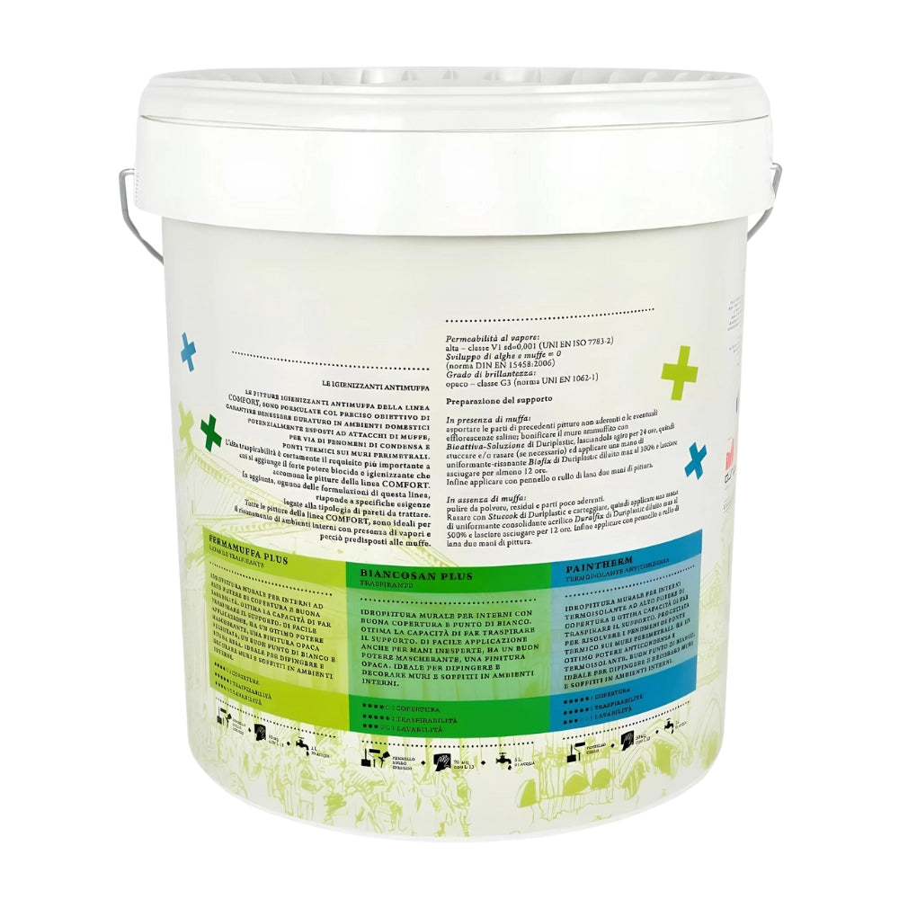 Idropittura termoisolante anticondensa muffe umidità bianca comfort paintherm *** formato 4 lt, confezione 1