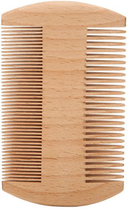 Strumento di Stilismo Professionale a Doppia Faccia - Kam per Barba in Legno - Design Ergonomico - Leggero e Sostenibile - 10 x 6 cm