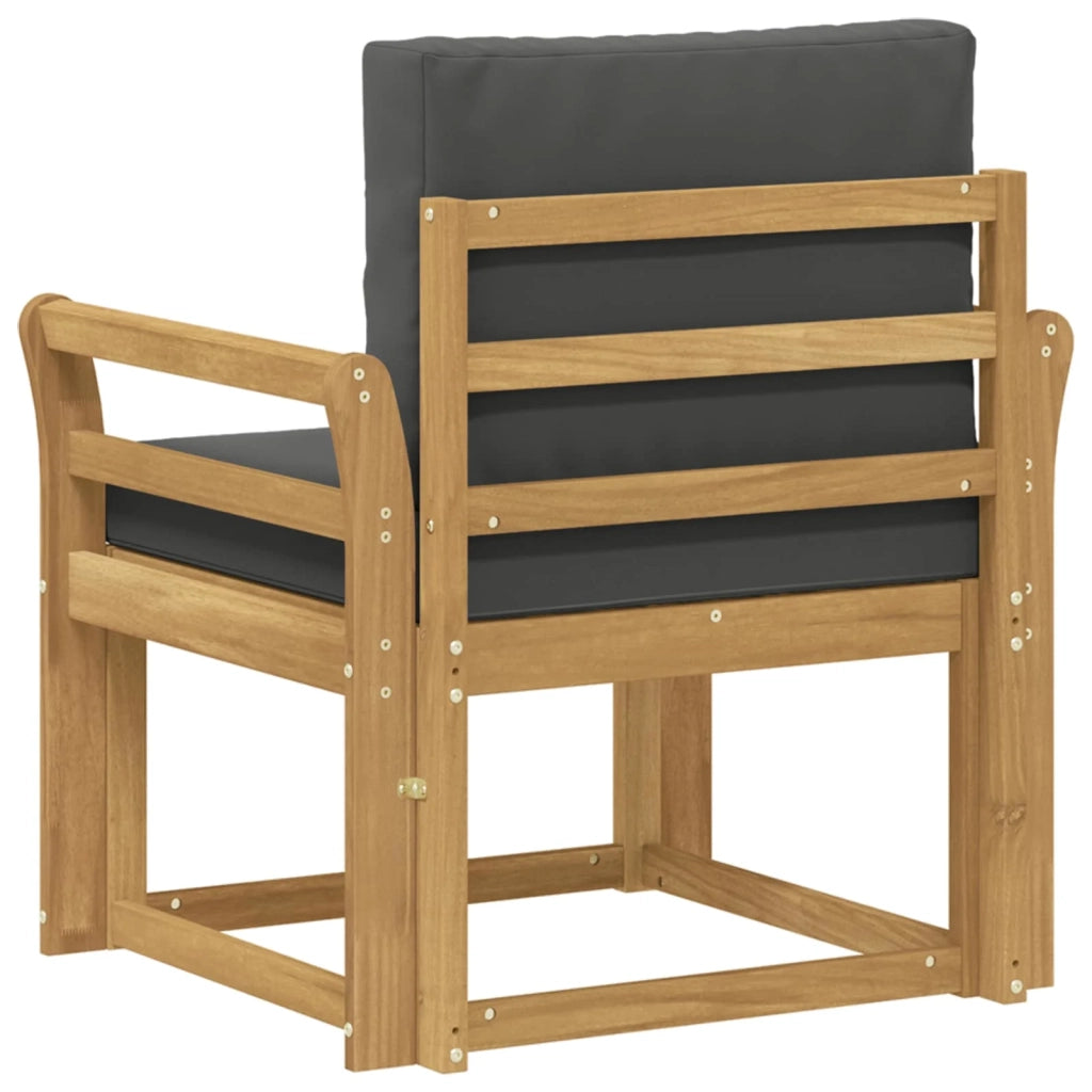 2 Pezzo Set di divani da esterno-Sofa da giardino Poliestere Bianco e Antracite 922771