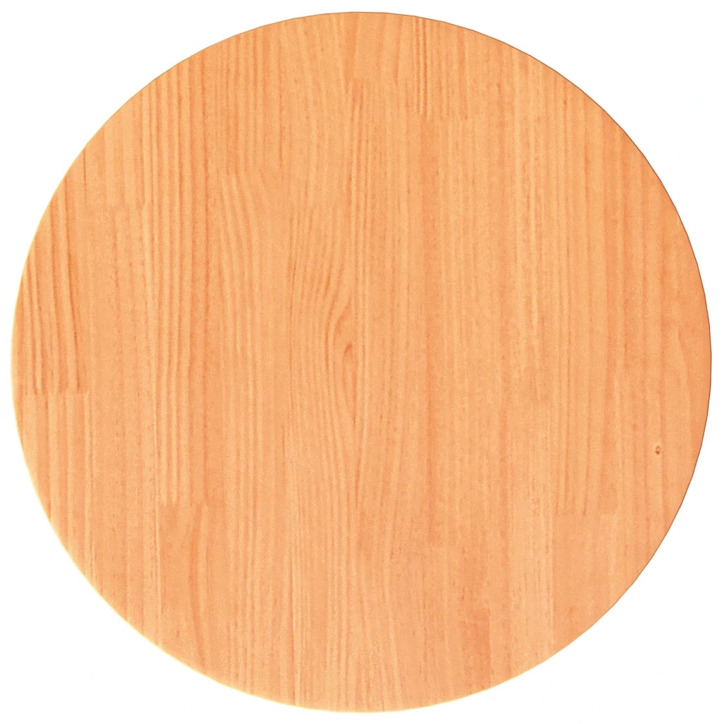 Piano Tavolo Rotondo Marrone Cera Ã˜40x2,5cm Legno Massello Pino