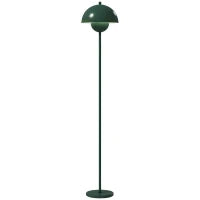 Lampada da Terra con Paralume Semicircolare e Interruttore a Pedale, in Acciaio, Ø30x155 cm, Verde