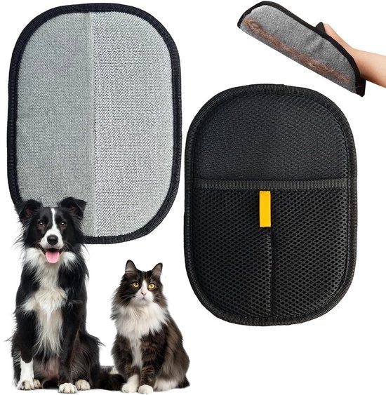 Strumento per la rimozione dei peli animali 2 pezzi - Reutilizzabile - Bifacciale - Adatto per gatti/cani - Rimozione efficace dei peli - Materiale morbido - Strumento per la rimozione dei peli animali