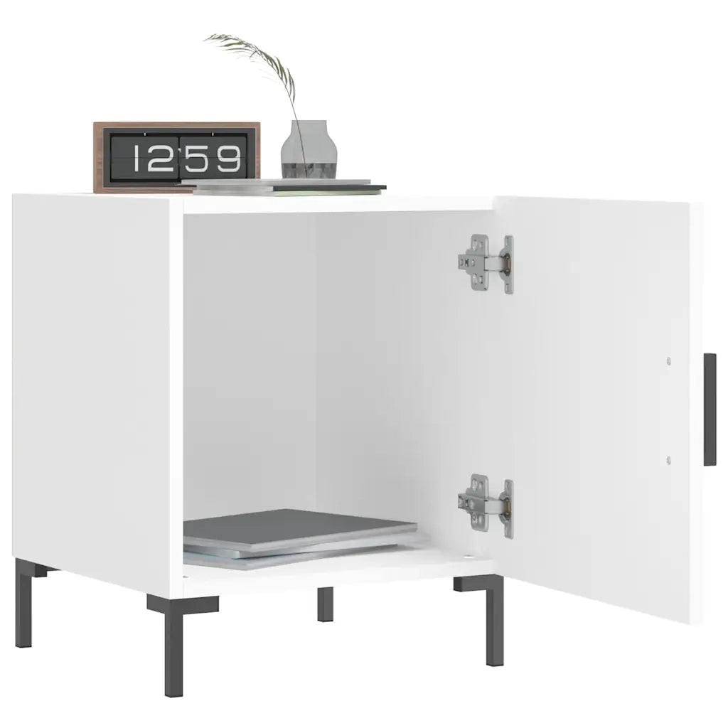 Comodini 2 pz Bianchi 40x40x50 cm in Legno Multistrato 827565