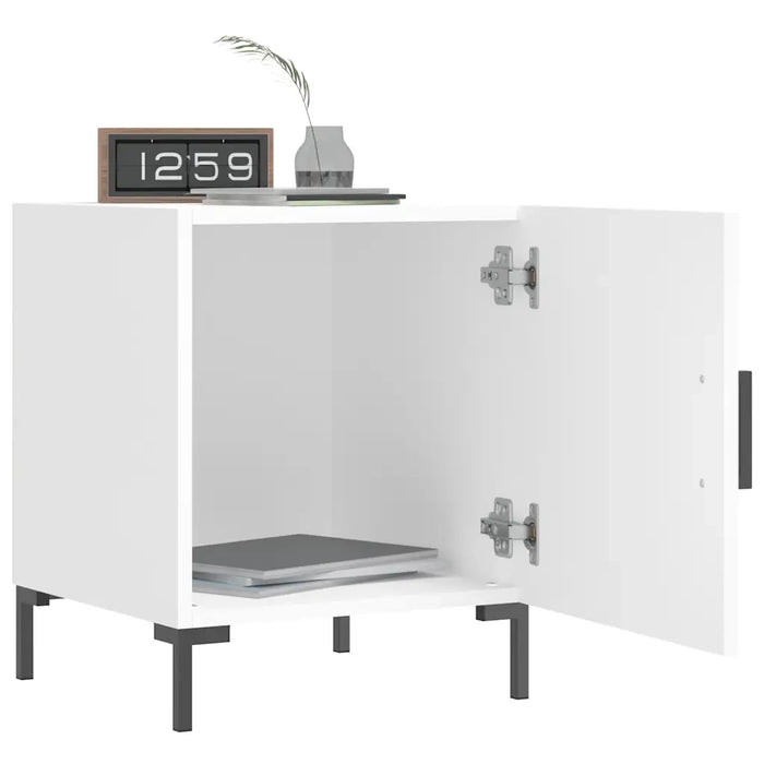 Comodini 2 pz Bianchi 40x40x50 cm in Legno Multistrato 827565