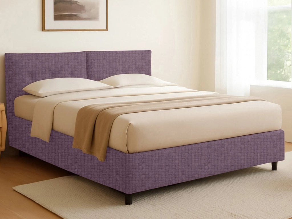 Truro, Letto Singolo Sfoderabile Made in Italy, Viola Lilla