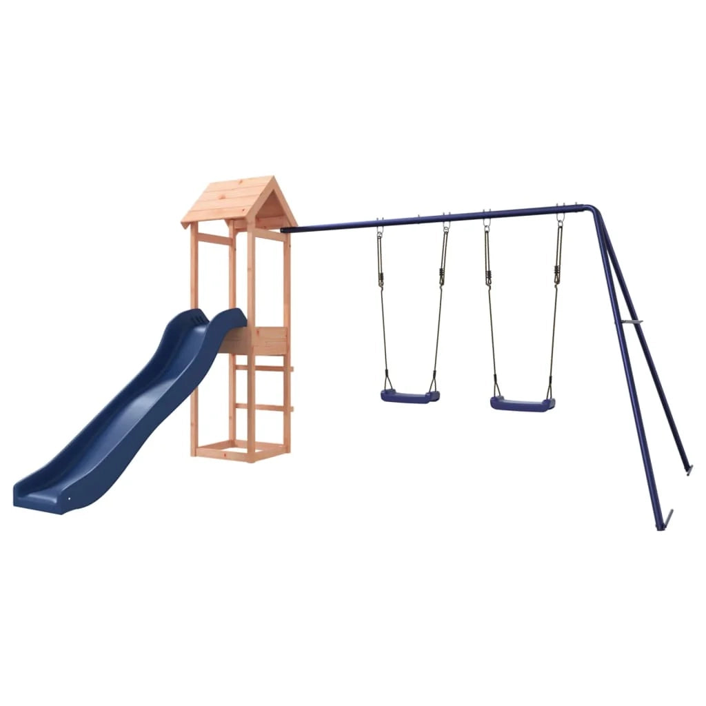 Altalena per parco giochi da esterno scivolo altalena robusta giochi da giardino 308 x 315 x 194 cm legno massello di abete Douglas 02_0004799