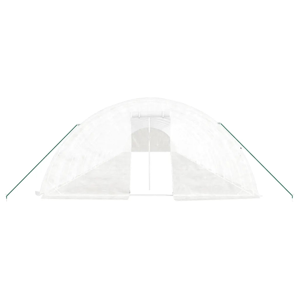 Serra con Telaio in Acciaio Bianco 110 mÂ² 22x5x2,3 m