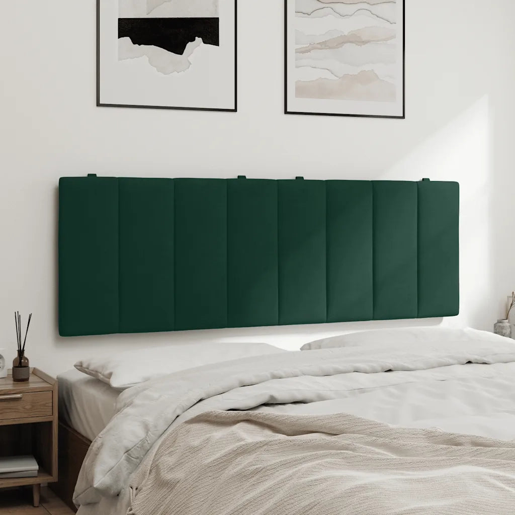 Cuscino Testiera Hanko Verde Scuro 120 cm in Velluto 374664