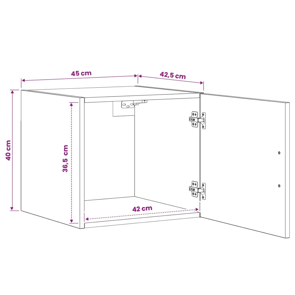 Armadietto a muro Legno antico 45 x 42,5 x 40 cm 8010919