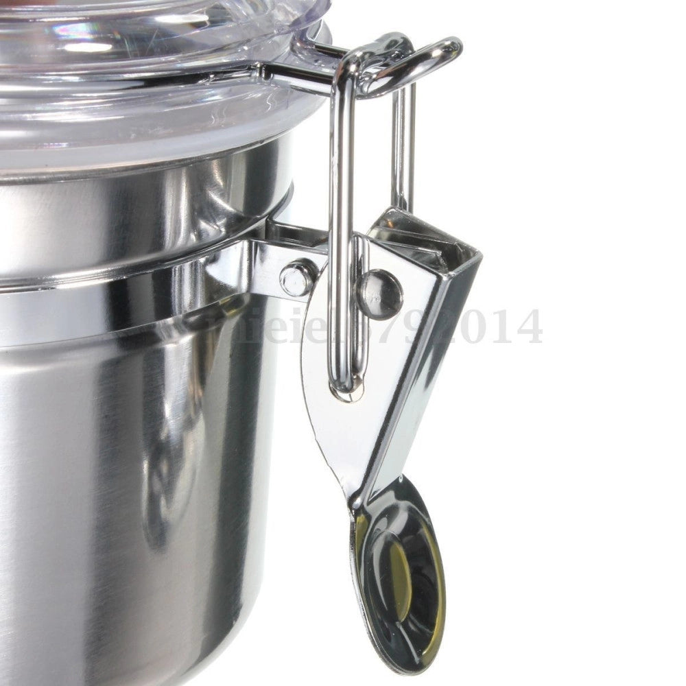 Trade Shop - Barattolo Case Tabacco Cibo Conserva Acciaio Inox Umido Tenuta Aria -