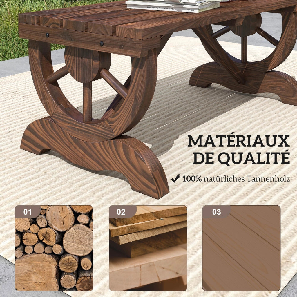 Banc de jardin en bois ¨C zephmum ¨C marrone
