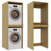 Mobile bagno per lavatrice e asciugatrice POLA twin scaffale colonna rovere artisan