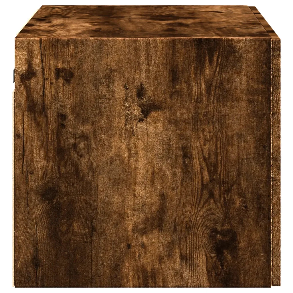 Mobiletto a muro moderno e salvaspazio 70 x 42 x 40 cm in legno composito finitura rovere affumicato 02_0049501