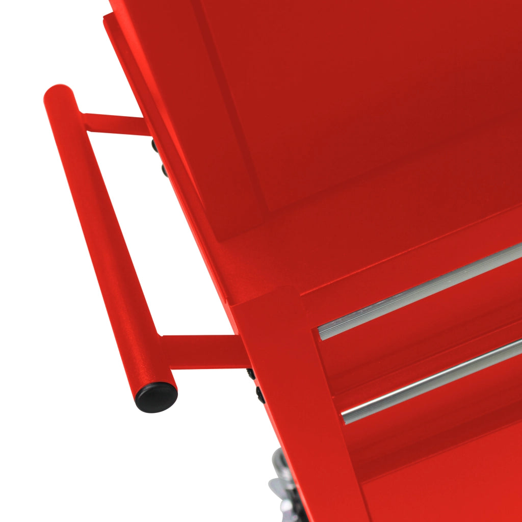 Carrello portautensili rimovibile a 6 cassetti con armadietto inferiore, ruote girevoli e chiusura, rosso