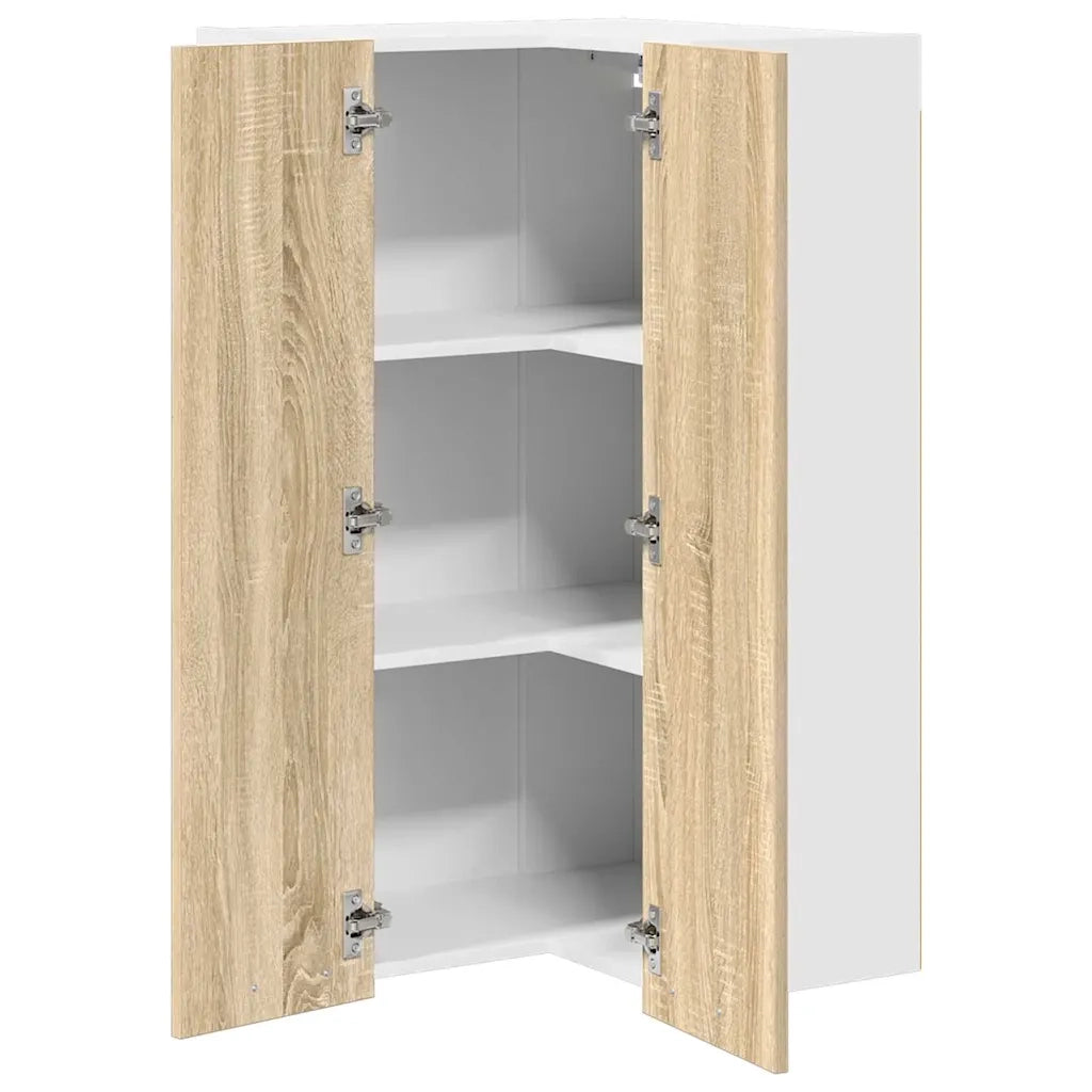 Armadio pensile Quercia Sonoma e Bianca 57 x 57 x 100 cm