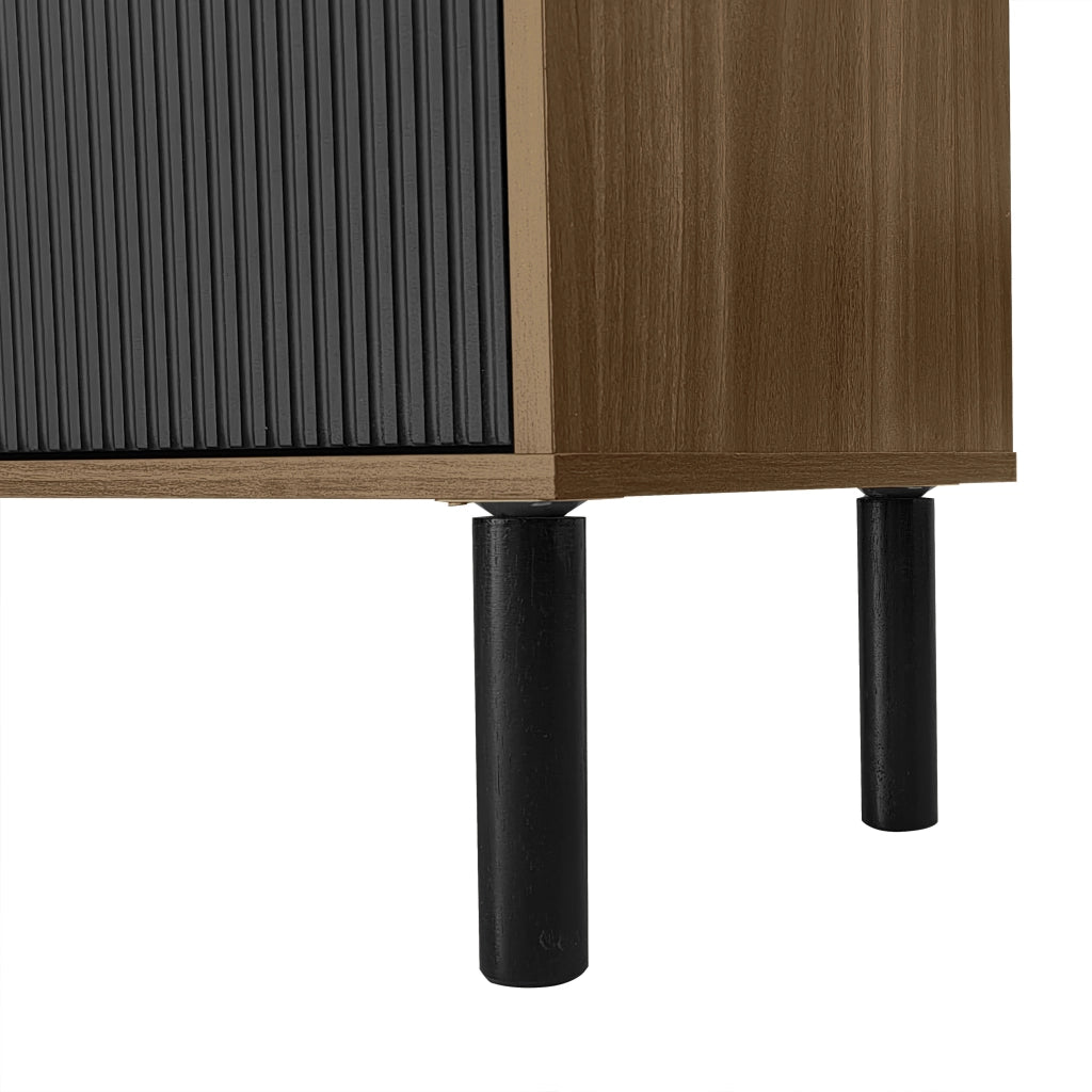 Mobile TV 170x38x47.7 cm; 4 ante con apertura touch; truciolare nero