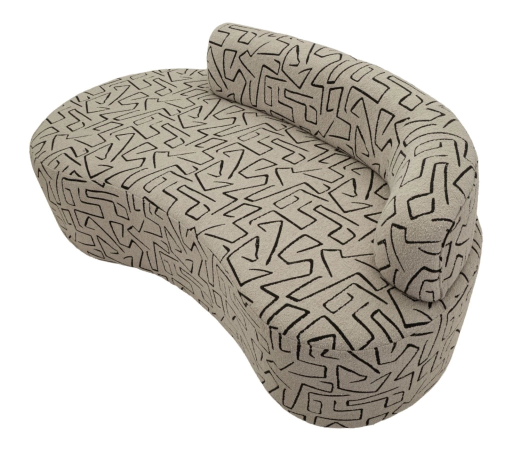 Divanetto Nairobi 176x91,5x69 cm in Compensato e Spugna e Poliestere Multicolor