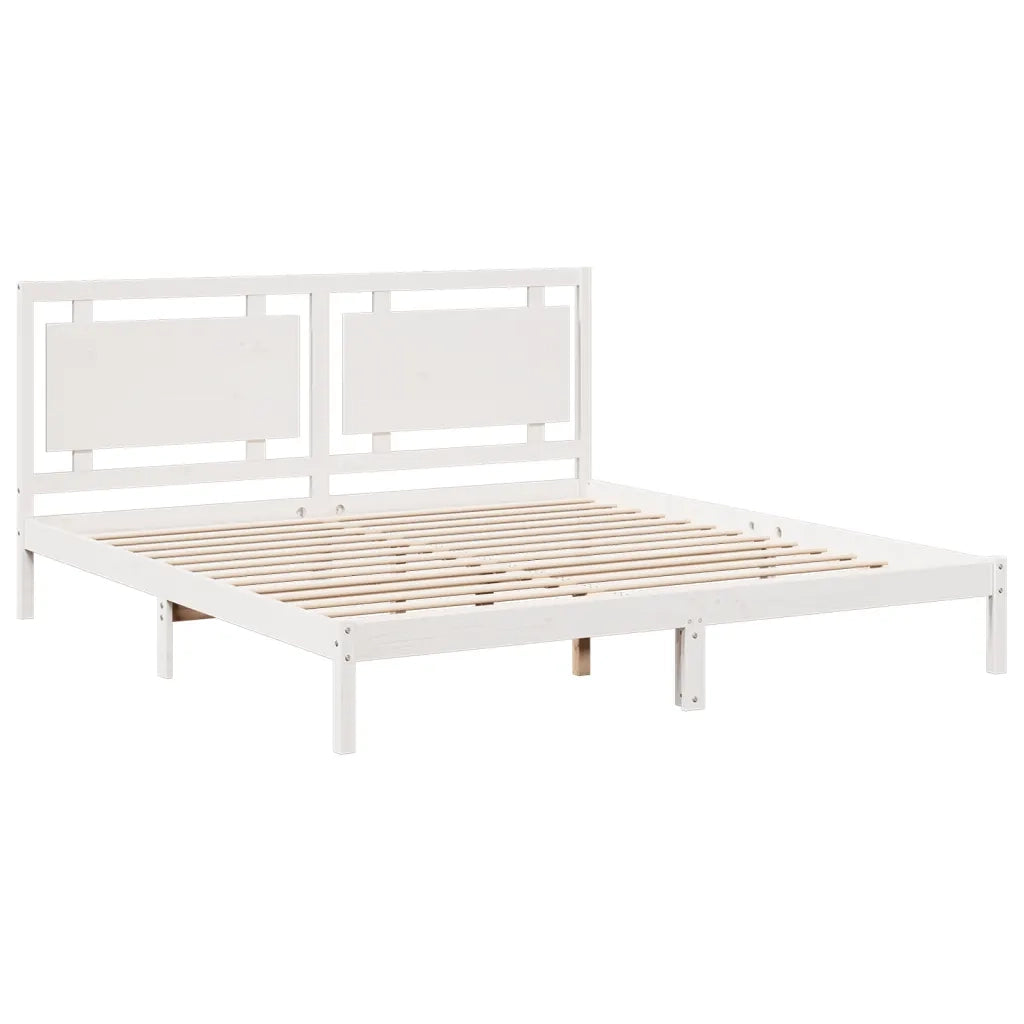 Giroletto Extra Lungo senza Materasso Bianco 200x210cm Massello 3309194