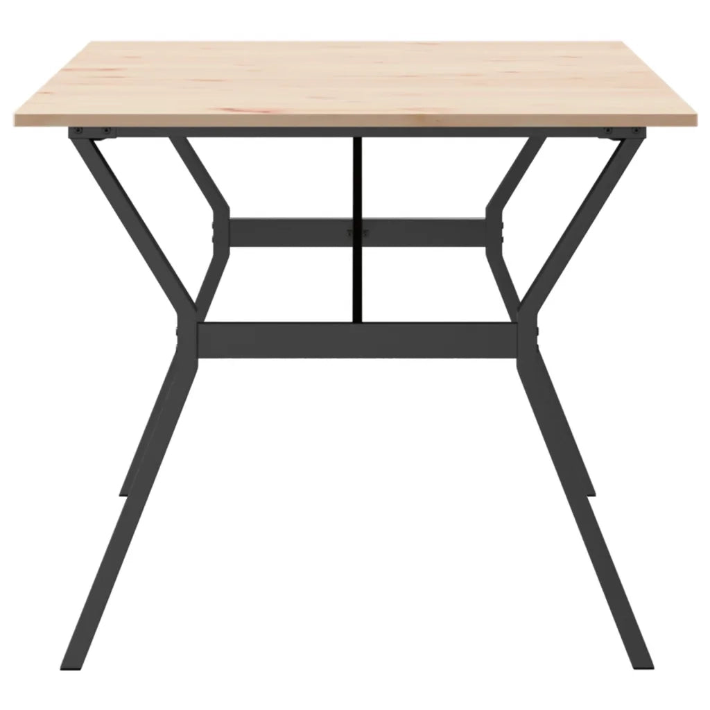 Tavolo da Pranzo Telaio a Y 180x90x75 cm Legno Pino e Acciaio