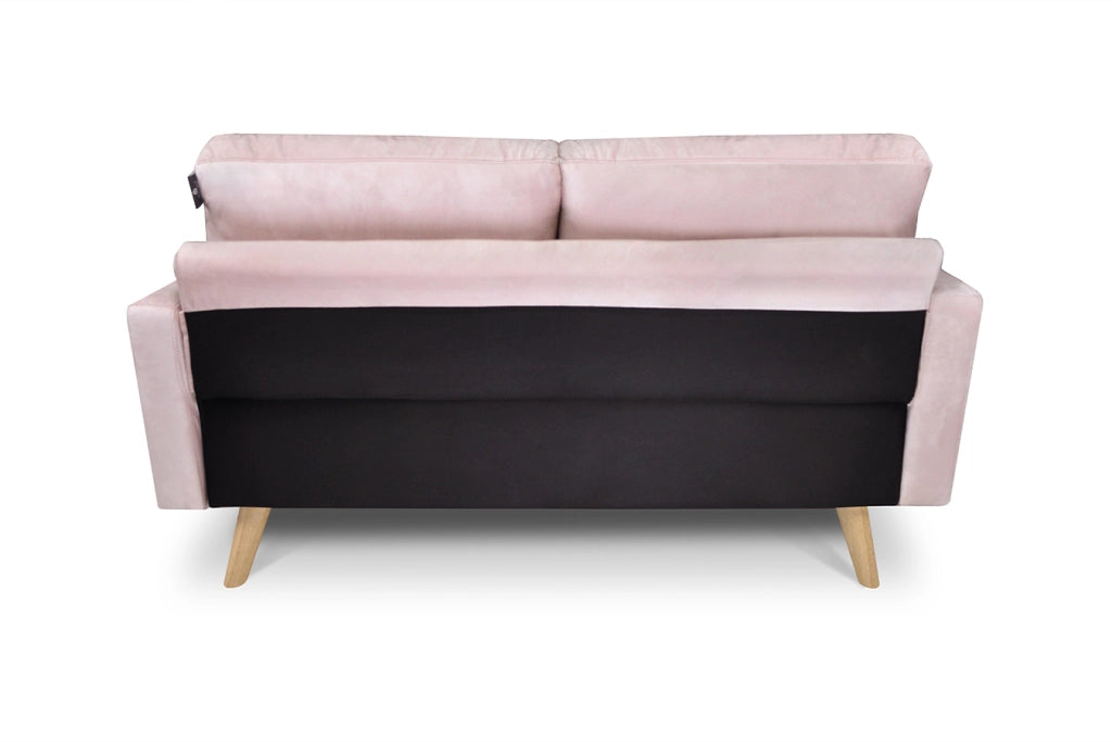 Divano 2 posti in velluto rosa piedi in legno - Chloe - DI2P-CH19VLT-PL