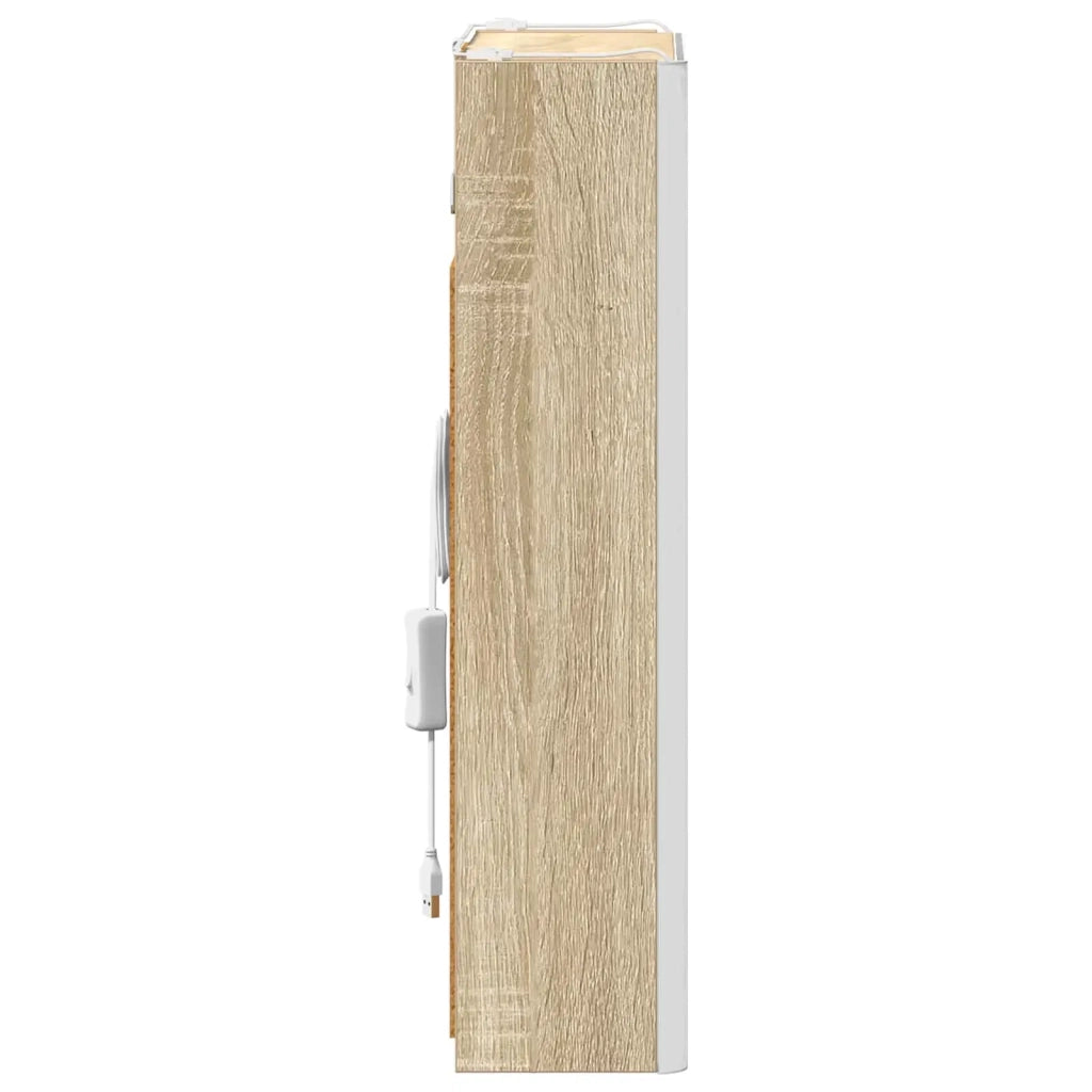 Mobiletto per specchio da bagno Rovere Sonoma 33 x 11,5 x 50 cm