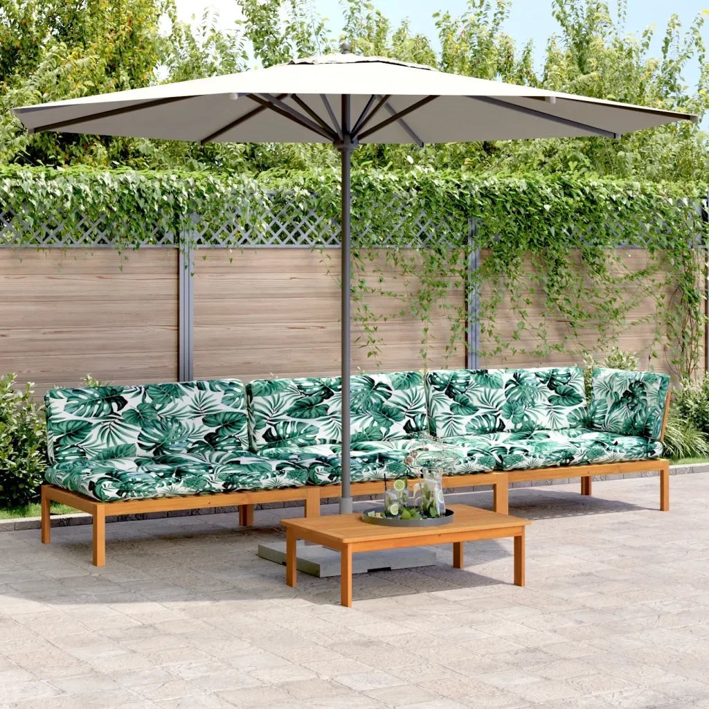 vidaXL Set Divani Pallet Giardino 4pz Cuscini Legno Massello Acacia