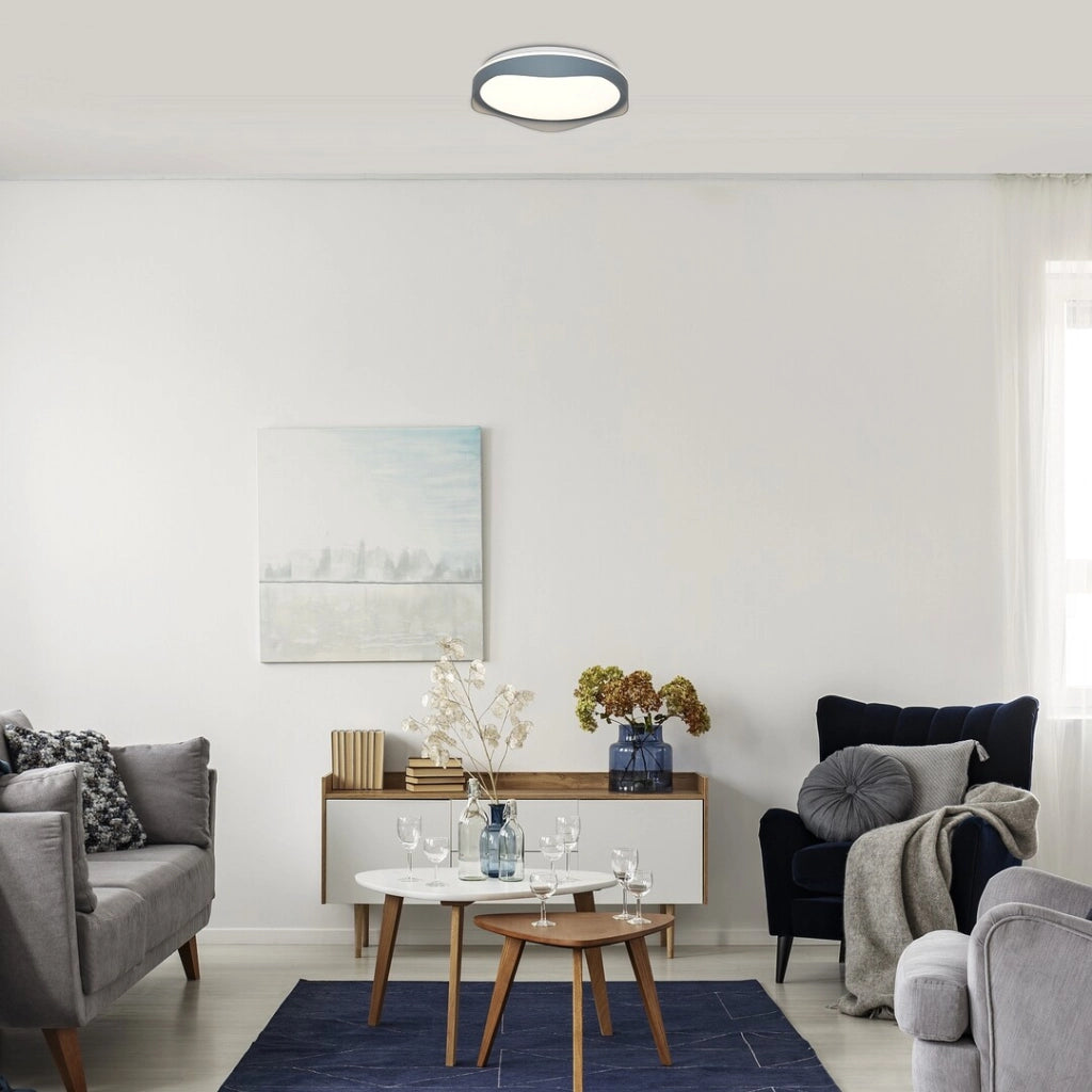 Plafoniera LED moderna tonda grigia Ø38cm 24W Rabalux
