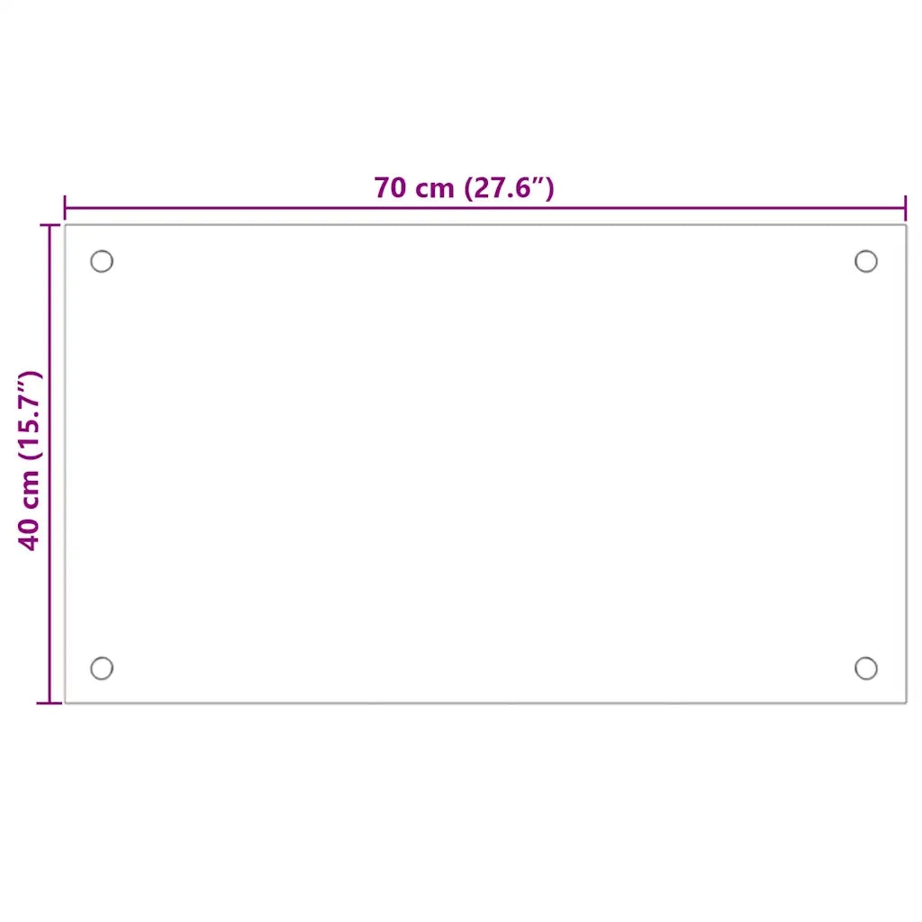 Paraschizzi per Cucina Color Latte 70x40 cm in Vetro Temperato 249451