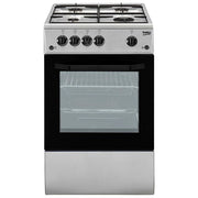 Beko CSS42014FS cucina Elettrico Gas Nero, Argento A