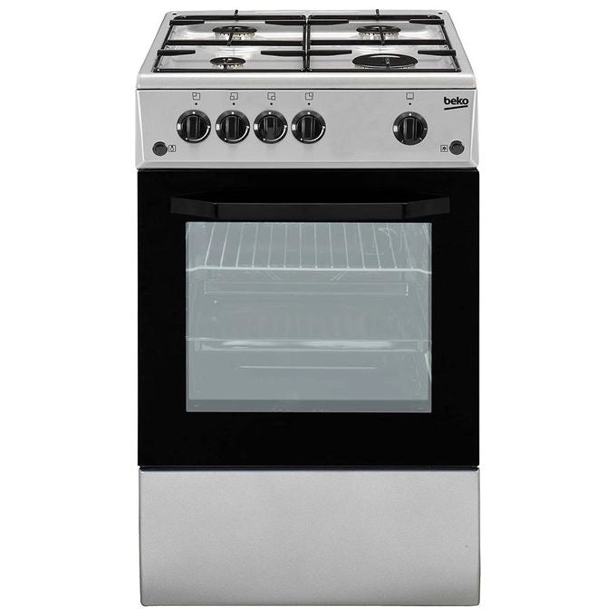 Beko CSS42014FS cucina Elettrico Gas Nero, Argento A