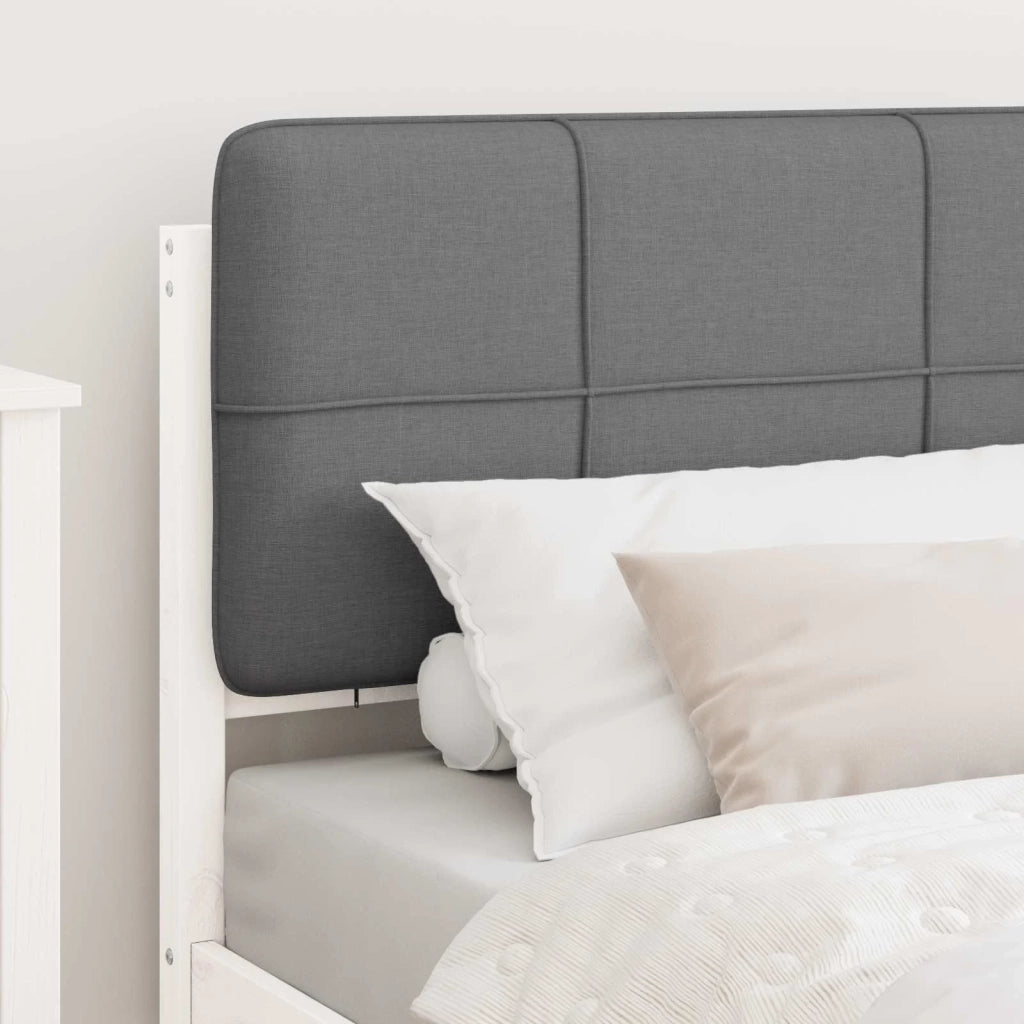 Letto con Testiera Rivestita Grigio chiaro 80 x 200 cm