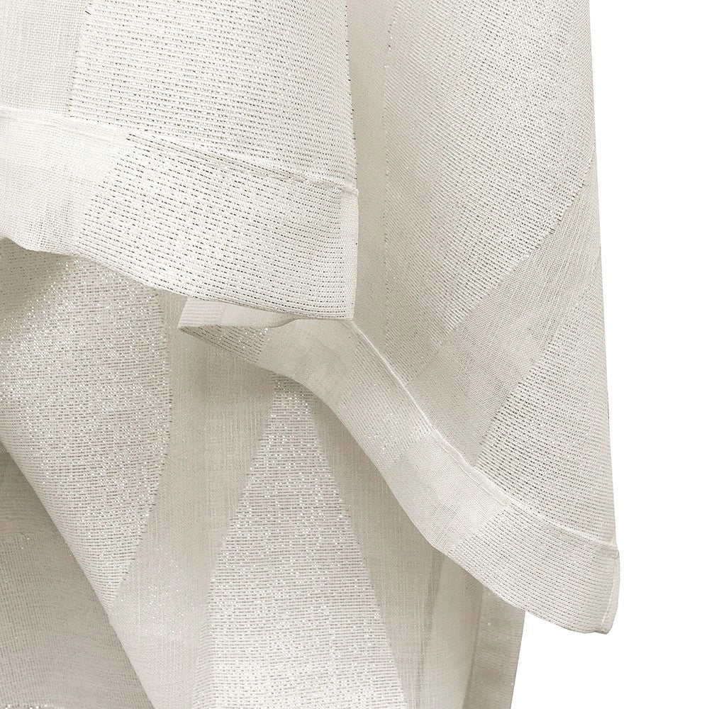 Tende Finestre Porte Interno Elegante Chic Tessuto Strass Brillantini Coppia 2 pz Beige 140x280 Cm