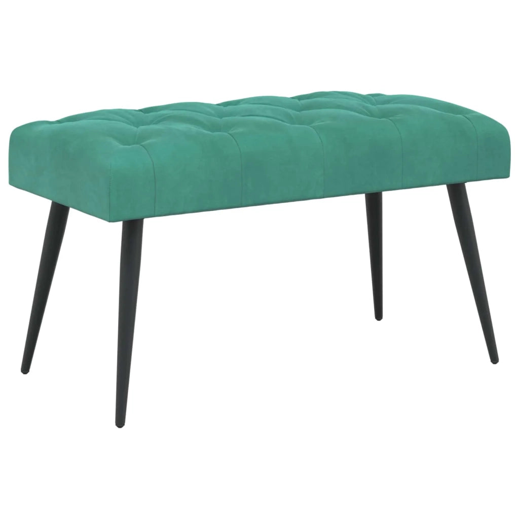 Panchina con bottoni imbottiti Turchese 80 x 40 x 46 cm Velluto 42038567