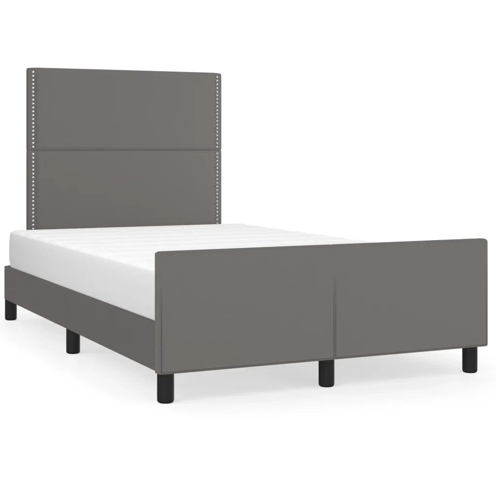 Giroletto senza Materasso Grigio 120x190 cm Similpelle