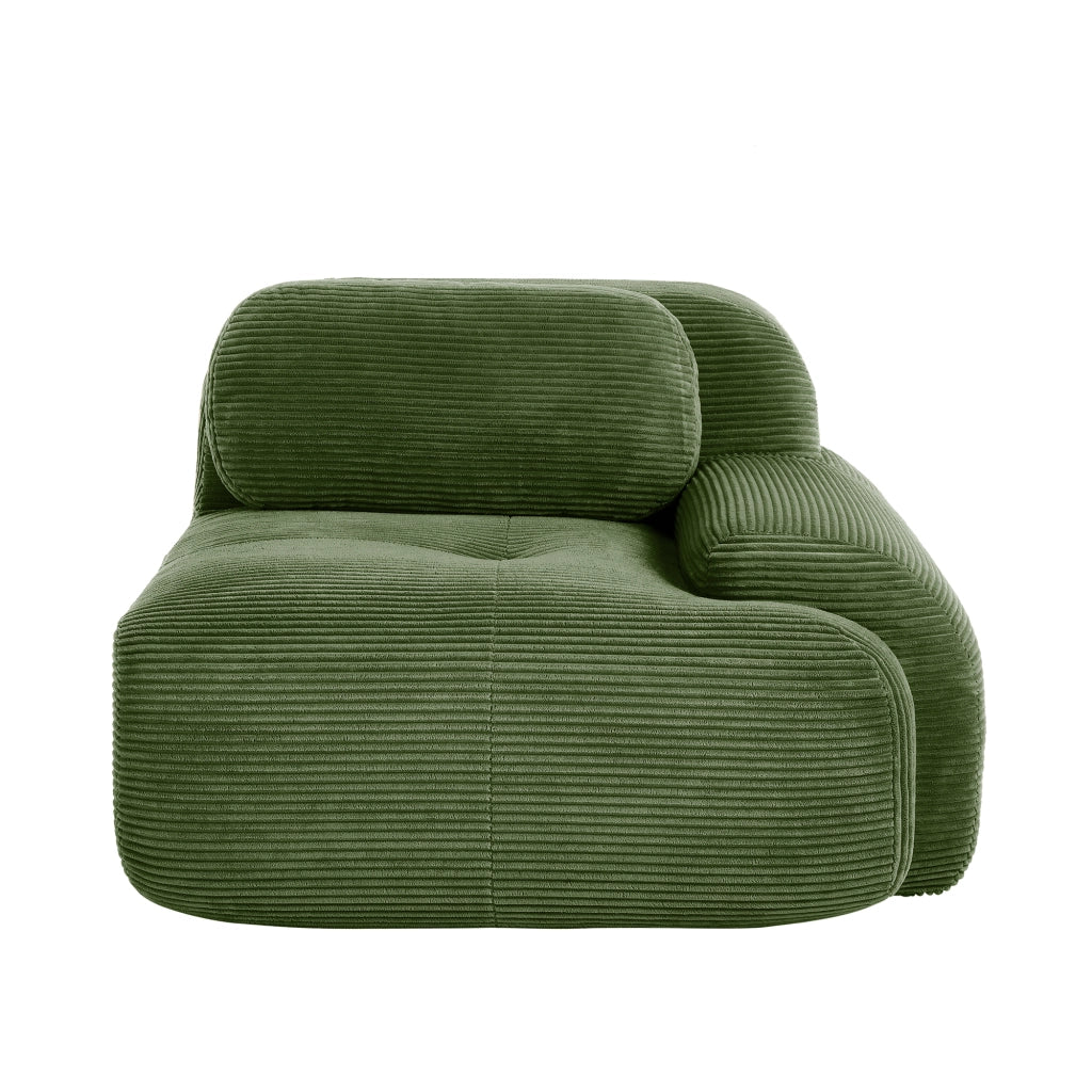 Divano angolare Hamlet RSF - Zephmum- Tessuto Cordstoff verde