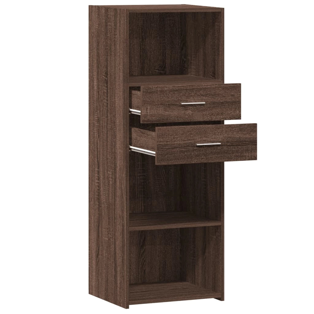 Buffet credenza cassettiera mobiletto mobile contenitore organizer cucina soggiorno salotto alto 45 x 42,5 x 124 cm legno ingegnerizzato marrone 02_0033720