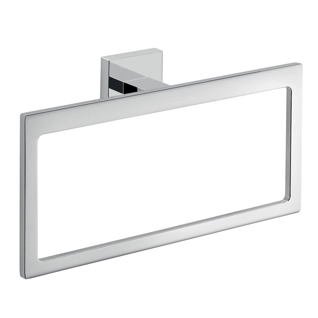 Portasalviette ad anello da muro in ottone, alluminio e Cromall A070 Gedy serie ELBA Cromato