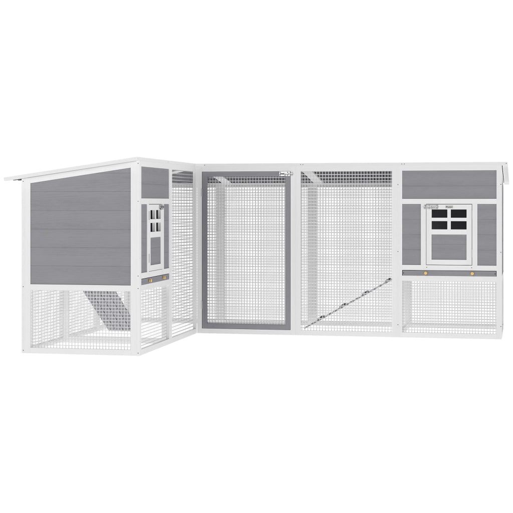 Pollaiolo L Legno 2 Case 2 Livelli ¨C zephmum ¨C 251x192x103 cm Grigio