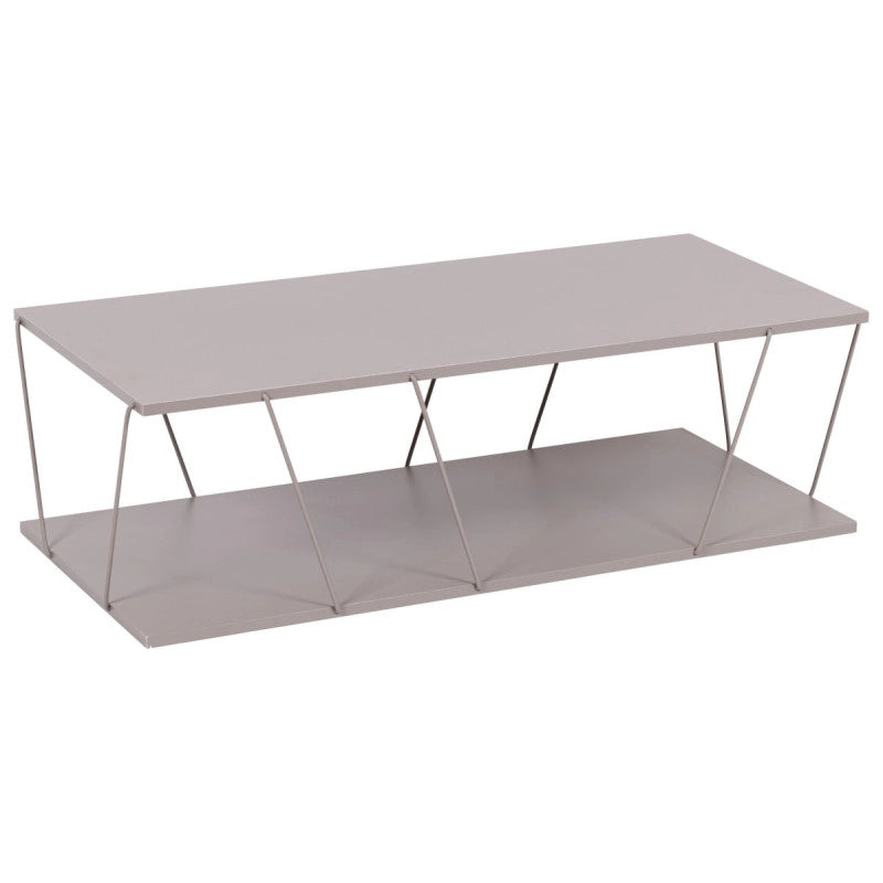 Tavolino Linear In Metallo+legno Truciolato Tortora Dimensione 100x45x30cm