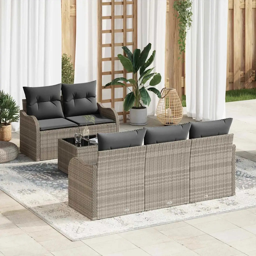 Set Divano da Giardino 6 pcs Grigio chiaro e grigio scuro 3354251