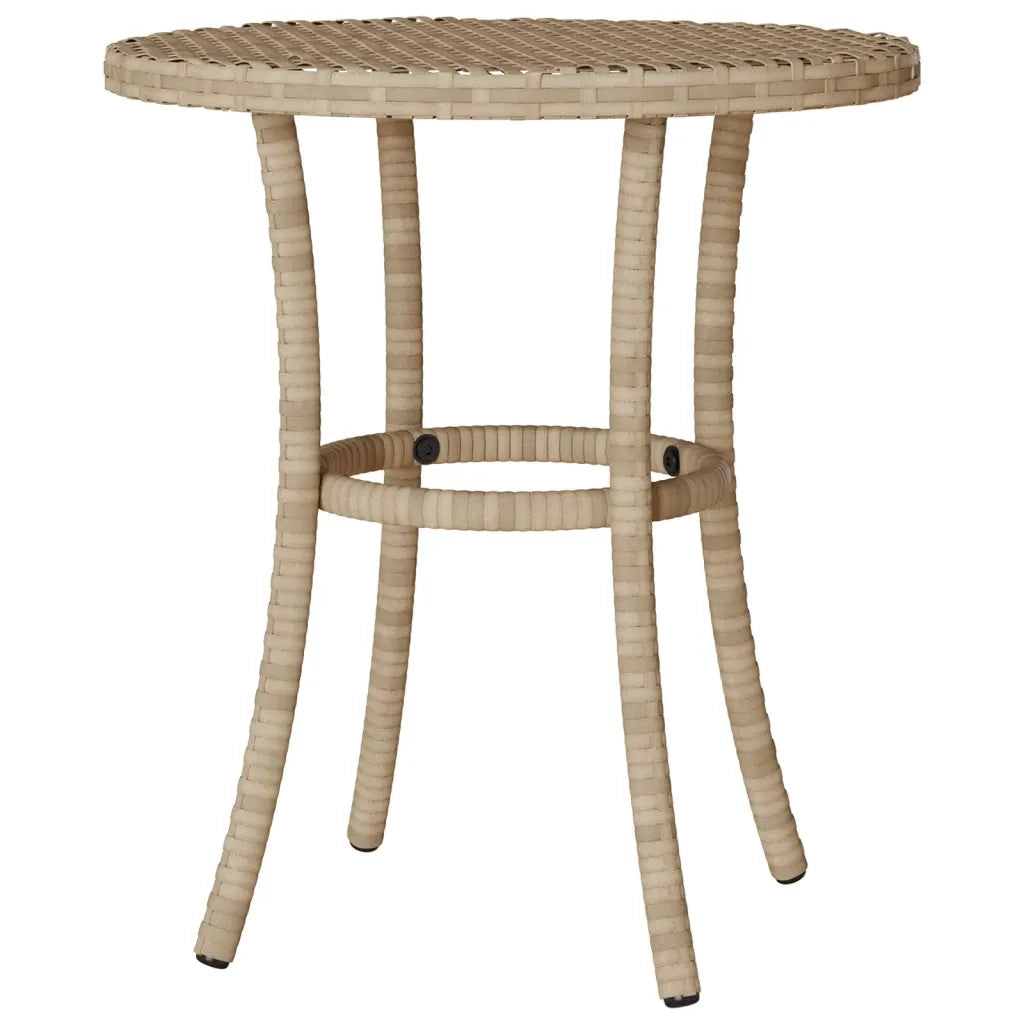 Set da Bistrò 3 pz con Cuscini Beige in Polyrattan 365204