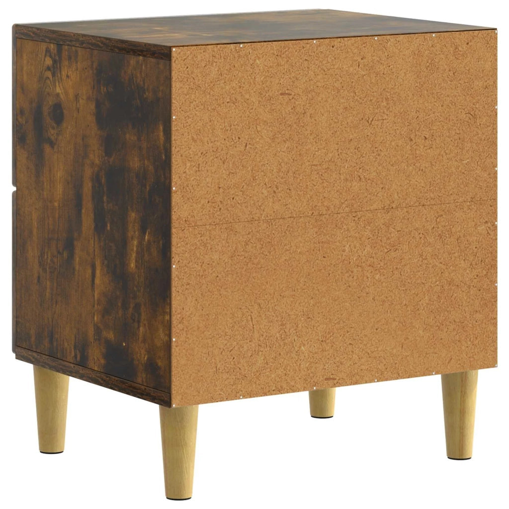 Comodino | Armadio da Notte | Mobiletto da notte con cassetto Rovere Fumo 62 x 34,5 x 47,5 cm