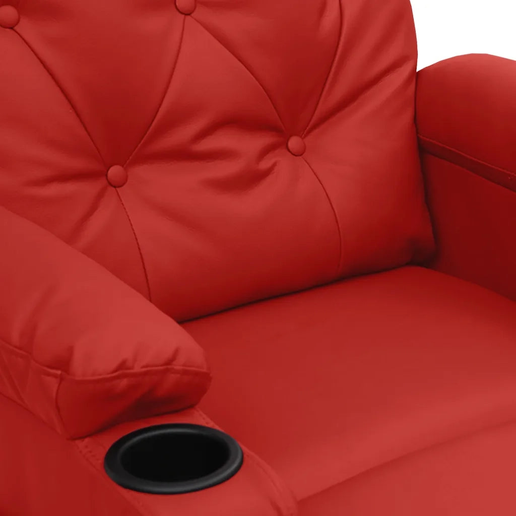 Poltrona | Sedia Relax Massaggio Elettrica Rosso Vino Similpelle