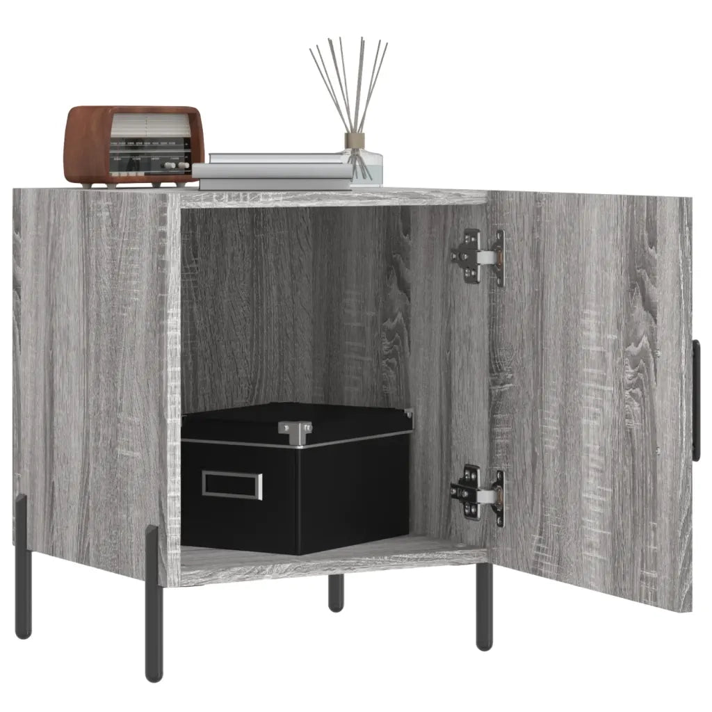 Comodino Grigio Sonoma 40x40x50 cm in Legno Multistrato 827592