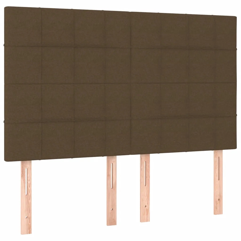 Giroletto a Molle con Materasso Marrone Scuro 140x190cm Tessuto 3131428