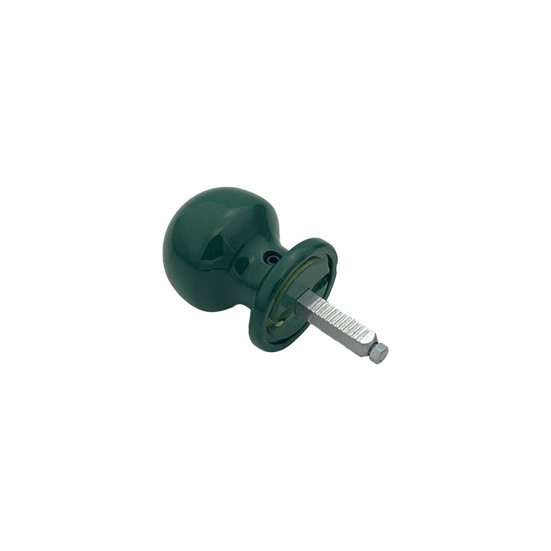 Maniglia su rosetta tonda SAGUATTI  841/50SQ in alluminio verde lucido