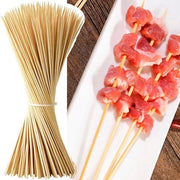 Puntatori in legno Extra Lungi 30 cm - Set da 100 Unità - Puntatori per BBQ - Spiedini - Trattati - Cottura